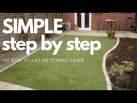HOW to lay Artificial / Fake Grass - Easy DIY step by step #diy #howto