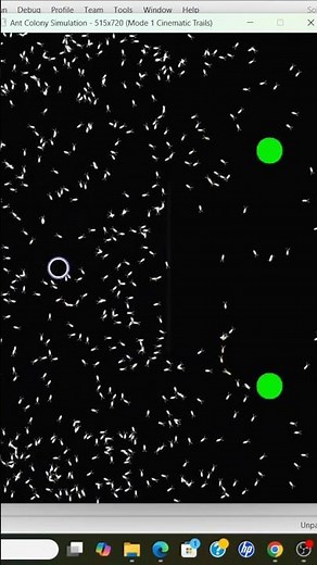 This Ant Colony Finds the Shortest Path by Itself 🐜 | Java Simulation #shorts