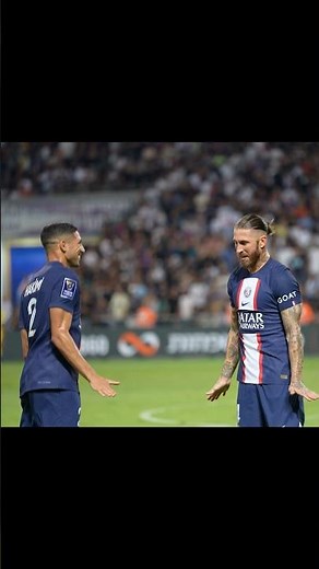Hakimi & Sergio Ramos celebration 🐧 #psg #hakimi #sergioramos