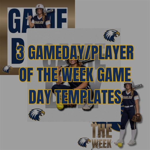 Softball Player of the Week Template | Gameday Canva Templates | Editable Team Graphics for Instagram | Softball Social Media Posts - Etsy