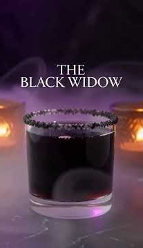 The Black Widow 🕷️ | Easy Halloween Cocktail #Shorts
