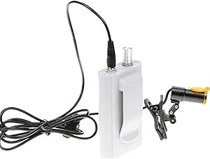 NSKI 5W LED Head Lamp Plastic Clip Type with Filter and Belt Clip Type Rechargabe Battery High Brightness Headlamp (Silver)