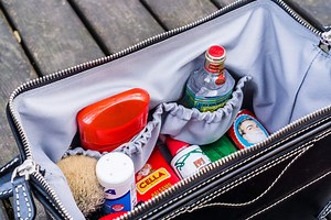 Leather Dopp Kit - Black