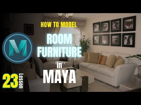 How to Model a Room in Maya | Model a Complete Room in Maya | Easy Polygon Modeling