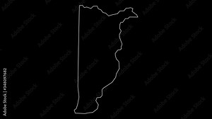 Heredia Costa Rica map outline animation