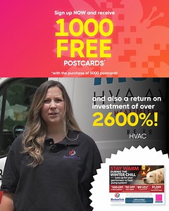 1000 Free Postcards When You Sign Up Now! Start growing your business today! | PostcardMania