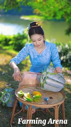 Fresh Star Fruit Harvest 🍋 | Village Farming Life 🌿 #Shorts