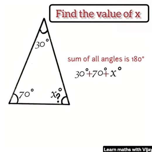Find x value🤫🤔🧠#triangles #angles #geometry #mathstricks