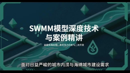 SWMM模型深度技术与案例精讲高级实践应用面对日益严峻的城市内涝与海绵城市建设需求，你是否还在为复杂的管网水力分析和繁琐的模型计算而头疼？SWMM（雨水管理模型