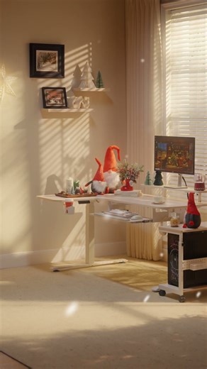 Eureka Ergonomic L-shaped Standing Desk — Cozy Christmas Setup Upgrade for Your Workspace#desksetup