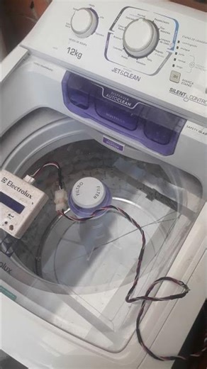 Testando a agitação com o auto teste da electrolux.