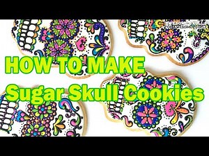 How to make sugar skull cookies - Sugar skull cakes - Cooking tips tutorial