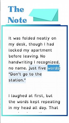 ✉️ The Note | A Story of Surprise, Reflection & Life Lessons