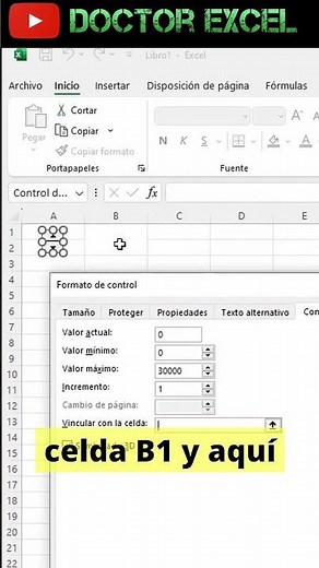 0032 Cómo insertar un control de número en Excel #1minutitodeexcel #excel #excelavanzado