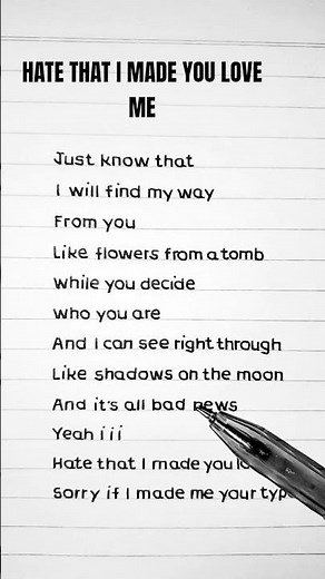 Ariana Grande - Hate That I Made You Love Me (Lyrics)