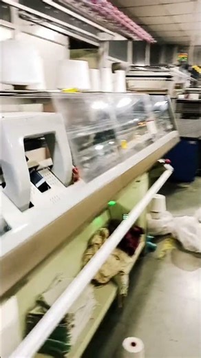 #knitting computerized flat chaina machine work 🖥️🥼💜💜🩵🌻🌻