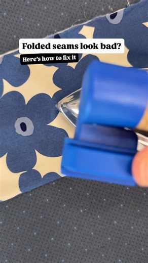 Handy tip when pressing a folded seam. Took me years to figure out! 😂 And now my waist ties look much nicer. Save this or share. ❤️ . Ready to get inspired and level up your sewing game? Let’s make magic with fabric! . ✨ Join 90,000 sewing lovers in this amazing community! I’m Lorenza from @lorenzathelabel — I’ve been sewing for 25 years and studied fashion design. I’m here to help you take your sewing skills to the next level and create pieces that look truly professional. Let’s sew something 