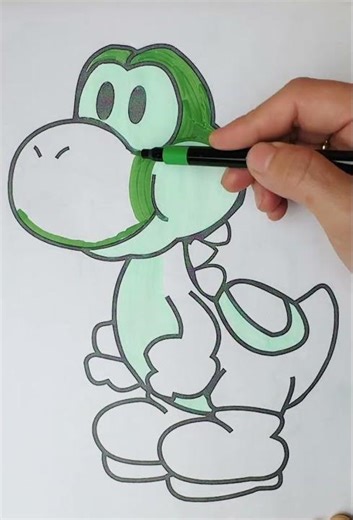 Coloring Super Mario characters Yoshi #supermario #mario #yoshi