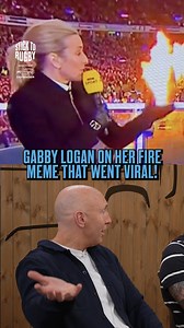 212K views · 1.2K reactions | "I am the fire lady" 藍 Gabby Logan on her fire meme that went viral!  | Stick to Rugby | Facebook