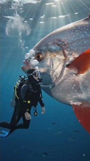 The Giant moon fish #facts #mystery #marinemystery #animals #seacreatures #fishing