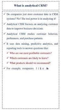 What is Analytical CRM? | Explained in 60 Seconds | MBA Marketing & CRM Shorts