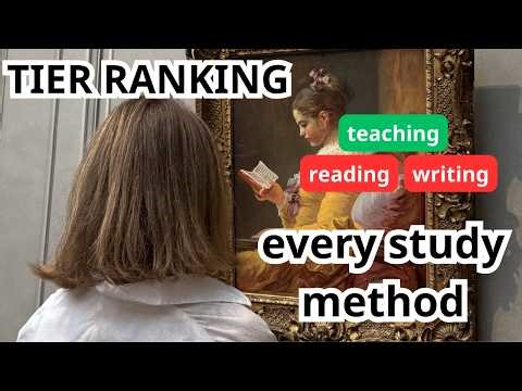 Tier ranking the only study methods you'll ever need to use if you want the best grades