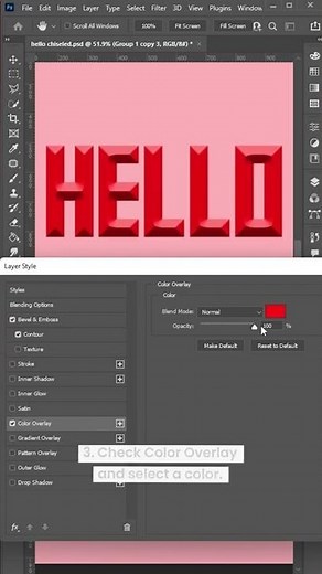 How to create a bevel text effect in Photoshop ✨👏🏼
