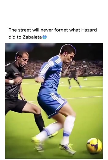 The street will never forget what Eden Hazard did to Zabaleta! 🥶💙 He made it look so easy