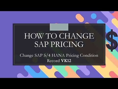 How to Change SAP Pricing (How to Change SAP Condition Record VK12 in S/4 HANA, 2024)