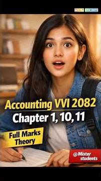 Class 12 Accounting VVI Theory 2082. Chapter 1, 10, 11 Full Solutions. English Medium #exam #theory