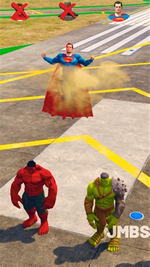SUPERGIRL,BATMAN,SUPERMAN VS ALL VARIANTS HULK ONE HIT👊CHALLENGE - WHO IS THE STRONGEST? #2 #shorts