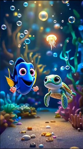 Dory and Turtle Animation |Sea Animals for kids| 3D Animation| cartoon for kinds
