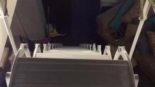 Electric Remote Control Folding Telescopic Steel Loft Ladder for Attic Stairs