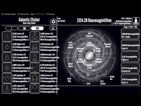 Galactic Clicker GamePlay #52: ~89 Novemvigintillion PPI