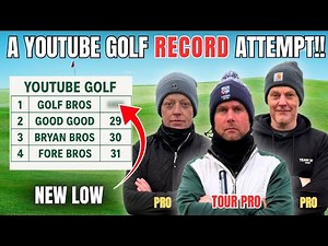 We Just Set a NEW YouTube Golf Record! (Scramble w/ Tour Pro!)