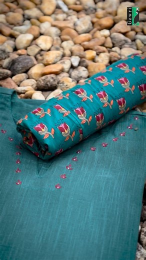 Gowri Designer Garments on Instagram: "In a lovely shade of green, this simple and elegant kurti bottom set is a must-have for any wardrobe. Made from comfortable slub cotton, it features an open neck with delicate hand embroidery that adds a touch of sophistication. Paired with screen-printed pants, this set makes a statement with its understated yet elegant design. #3706A . . . . . . #kurti #fashioninspiration #churidar #trivandrum"