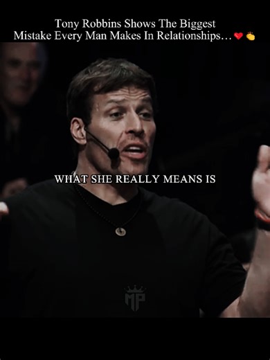 Tony Robbins Shows the Biggest Mistake Every Man Makes in Relationships Tony Robbins explains a common misunderstanding between men and women in relationships. He breaks down how men often take words literally, while many women communicate emotionally and unconsciously test consistency, safety and commitment. Tony explains that rejection in these moments is not always about wanting distance but about seeing whether someone will stay present, persistent and emotionally strong. A powerful relation