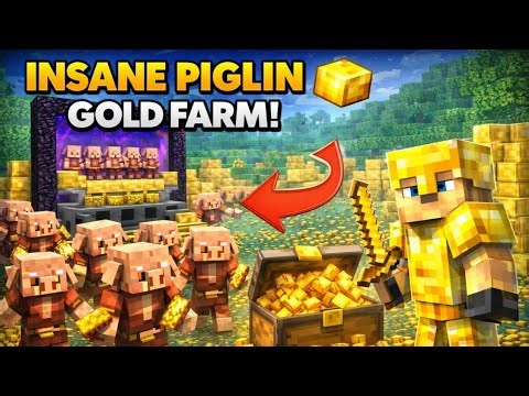 🔥 INSANE MINECRAFT PIGLIN GOLD FARM! 🔥