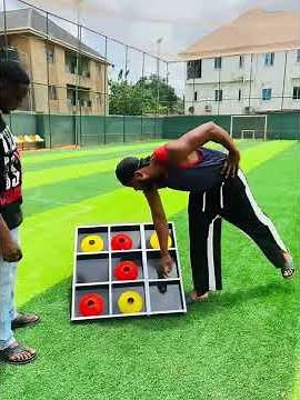 Color cone grid game challenge between Tommy and Emboy. #challenge #puzzlefrenzy