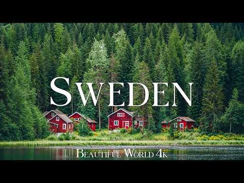 Sweden 4K | Glassy Forest Lakes, Golden Autumn Taiga & Nordic Mountain Valleys