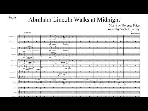 [Full Score] Florence Price - Abraham Lincoln Walks at Midnight, for chorus and orchestra
