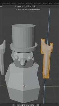 Adding Knitted Pattern to a Snowman Blender #knitted #blender #screwsandcircuits #shorts #blender3d