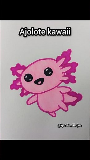 How to Draw a CUTE AXOLOTL Easy #axolotl #drawing