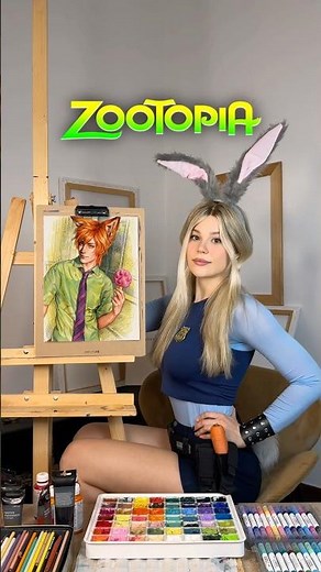 DRAWING 💚ZOOTOPIA💚 AS REAL HUMANS✍️ #zootopia #zootopia2 #shorts #art #draw #judyhopps #nickwilde