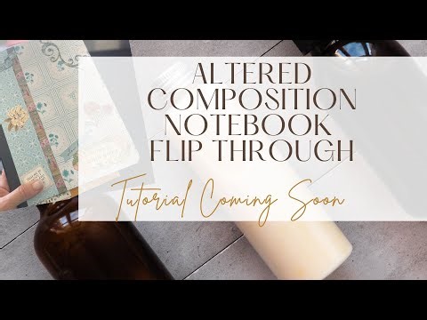Dollar Tree Altered Composition Journal Flip-Through - Craft Fair Idea - Tutorial Coming Soon