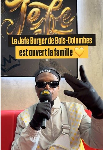RDV au nouveau Jefe Burger de Bois-Colombes pour déguster nos burgers et au Sweety by Jefe pour une touche sucrée 😋💛 📍154 rue Pierre Joigneaux, 92270 Bois-Colombes 👑 JEFE BURGER 🛵 Livraison via Uber Eats, Deliveroo 📍 Paris, Bois-Colombes, Guyancourt, Bagneux, Bordeaux, Belle Épine, Reims et La Réunion 👻 jefeburgerparis #jefeburger #boiscolombes #paris #ninho