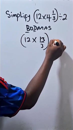 EASY WAY TO APPLY BODMAS TO EXAM QUESTION. #viralvideo #viral #bodmas #fractions #mathstutor #maths
