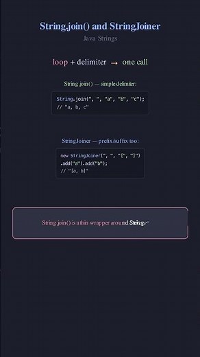 String.join() and StringJoiner
