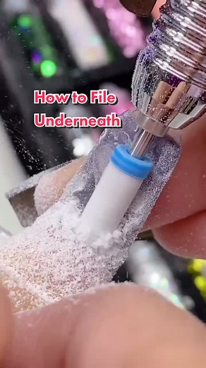 How to file “Underneath your Nails” 💅🏽 #nails #nailtutorial #acrylicnails #beautyhacks