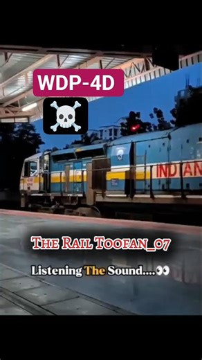 WDP-4D start up sound ☠️ || #train #railway #wdp4d #wdg4g #wap7 #attitude #shorts @THERAILTOOFAN_07